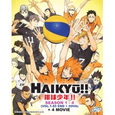 HAIKYŪ!! SEASON 1 - 4 (VOL.1-85 END + 2OVA) + 4 MOVIE DVD