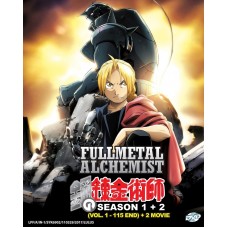 Fullmetal Alchemist Season 1 + 2 (TV 1 - 115 End + 2 Movies) DVD