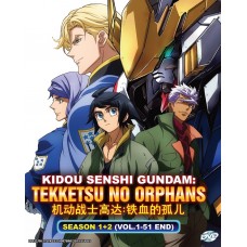 Kidou Senshi Gundam: Tekketsu no Orphans Season 1 + 2 (TV 1 - 51 End) DVD